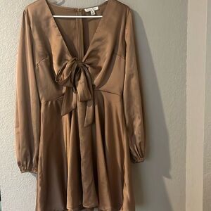 Dress day brown tie dress